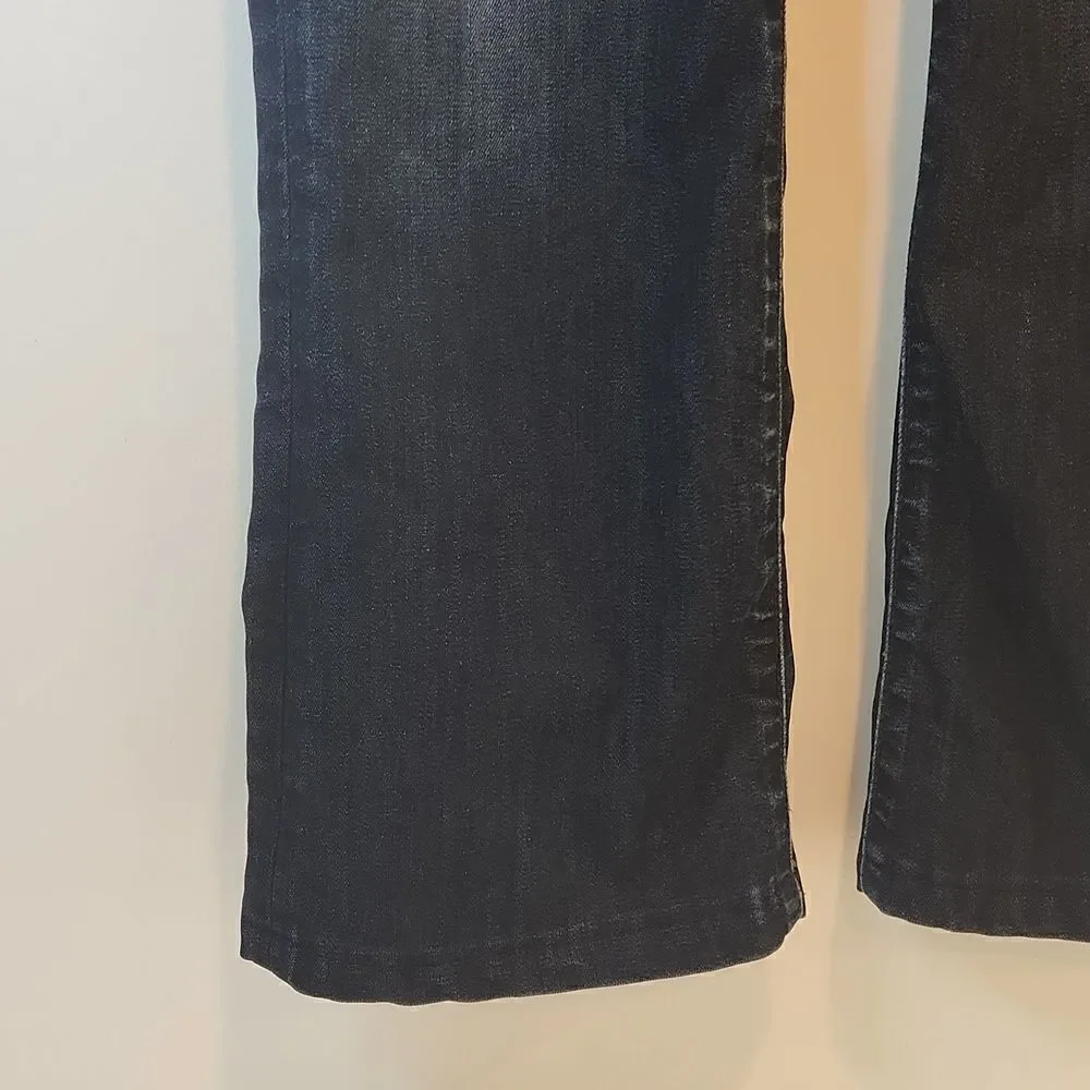 Joe's Jeans Mid Rise Boot Cut Dark Wash Blue Jeans Women's Sz W 28 EUC NICE! - Picture 8 of 16